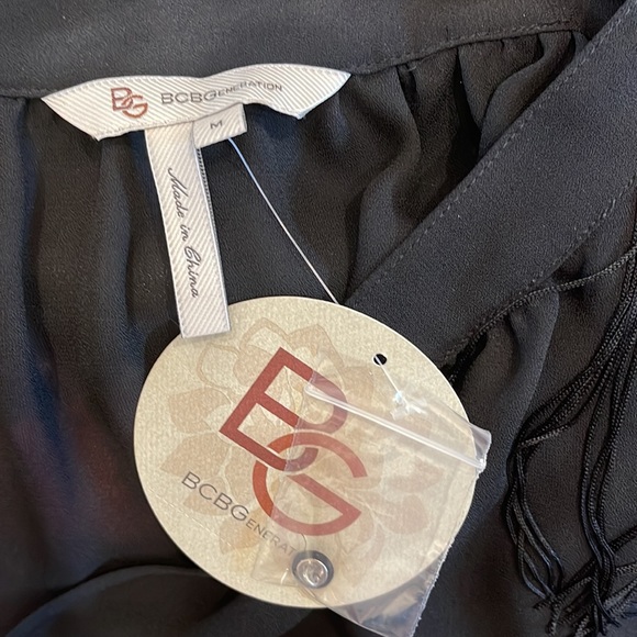 BCBG Generation Black Sheer Blouse, Size Medium - Picture 5 of 5